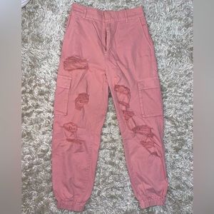 Ripped Cargo Joggers